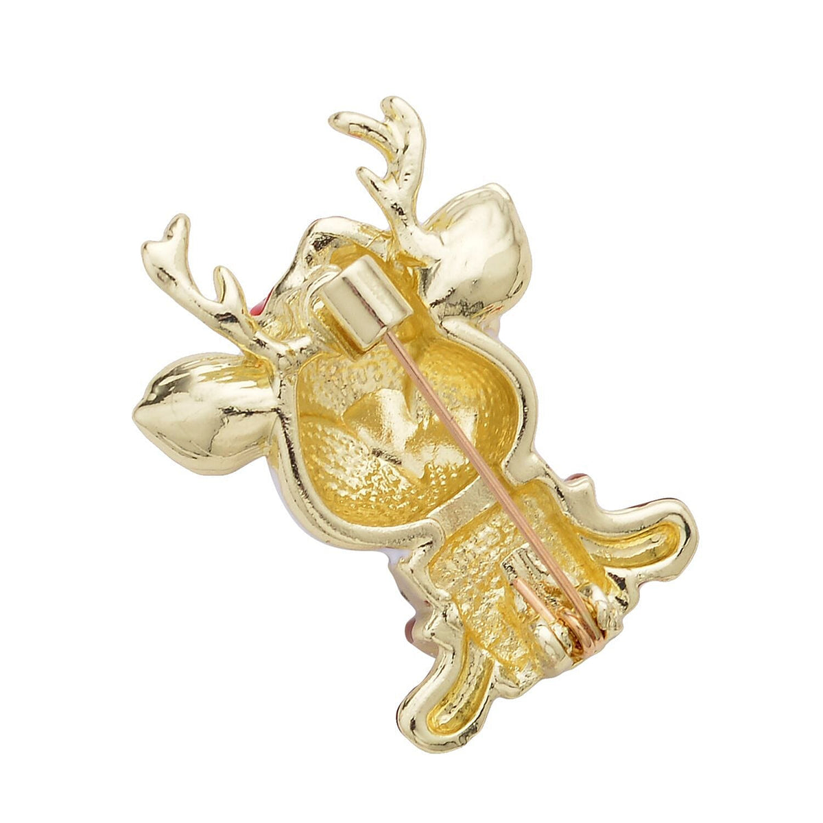 White and Black Crystal Brooch in Yellow Gold Tone With Enamelling. 7268942 3