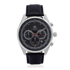 Limited Edition- William Hunt Designer Watch with Chronograph Leather Strap Water Resistant Black Dial