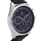 Limited Edition- William Hunt Designer Watch with Chronograph Leather Strap Water Resistant Black Dial