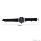 Limited Edition- William Hunt Designer Watch with Chronograph Leather Strap Water Resistant Black Dial