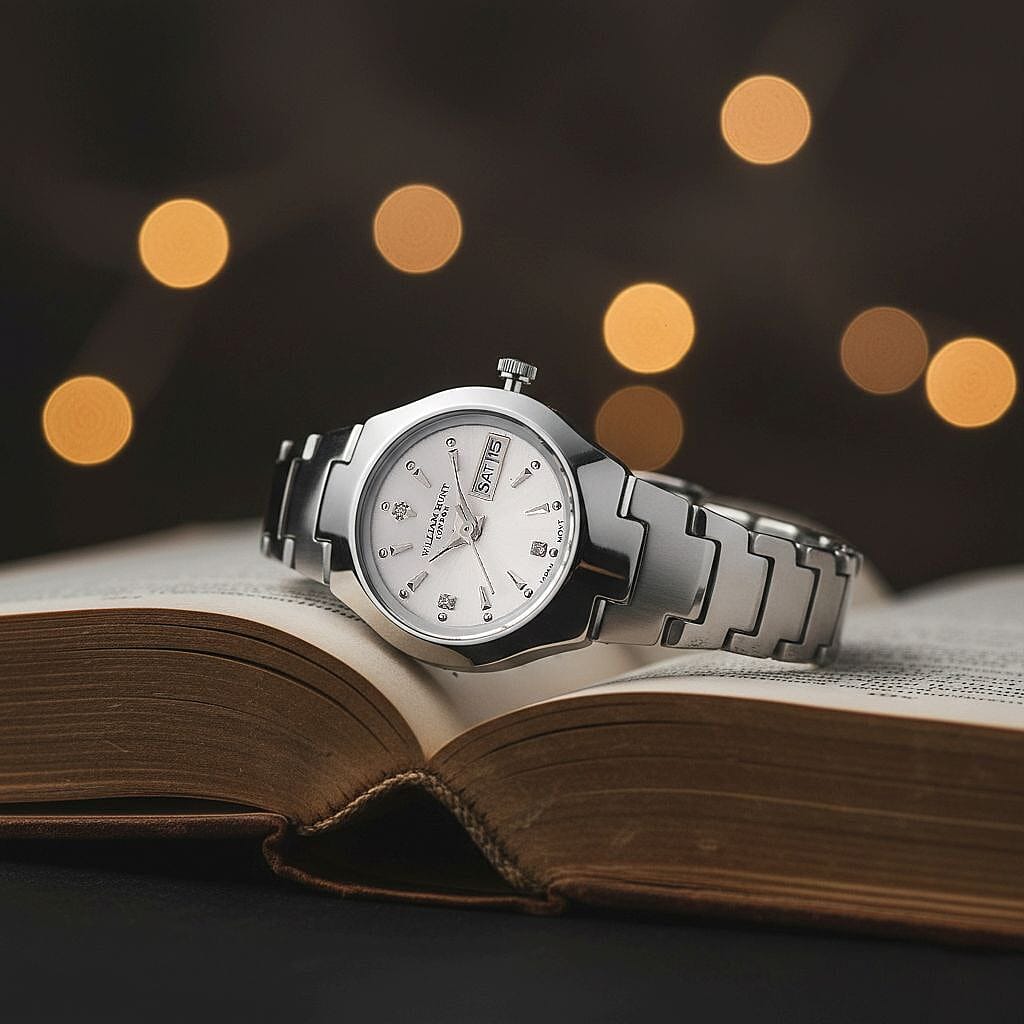 New Launch- William Hunt Lab Grown Diamond VS/EF Ladies Tungsten Carbide Case Watch - Silver V32551358 2