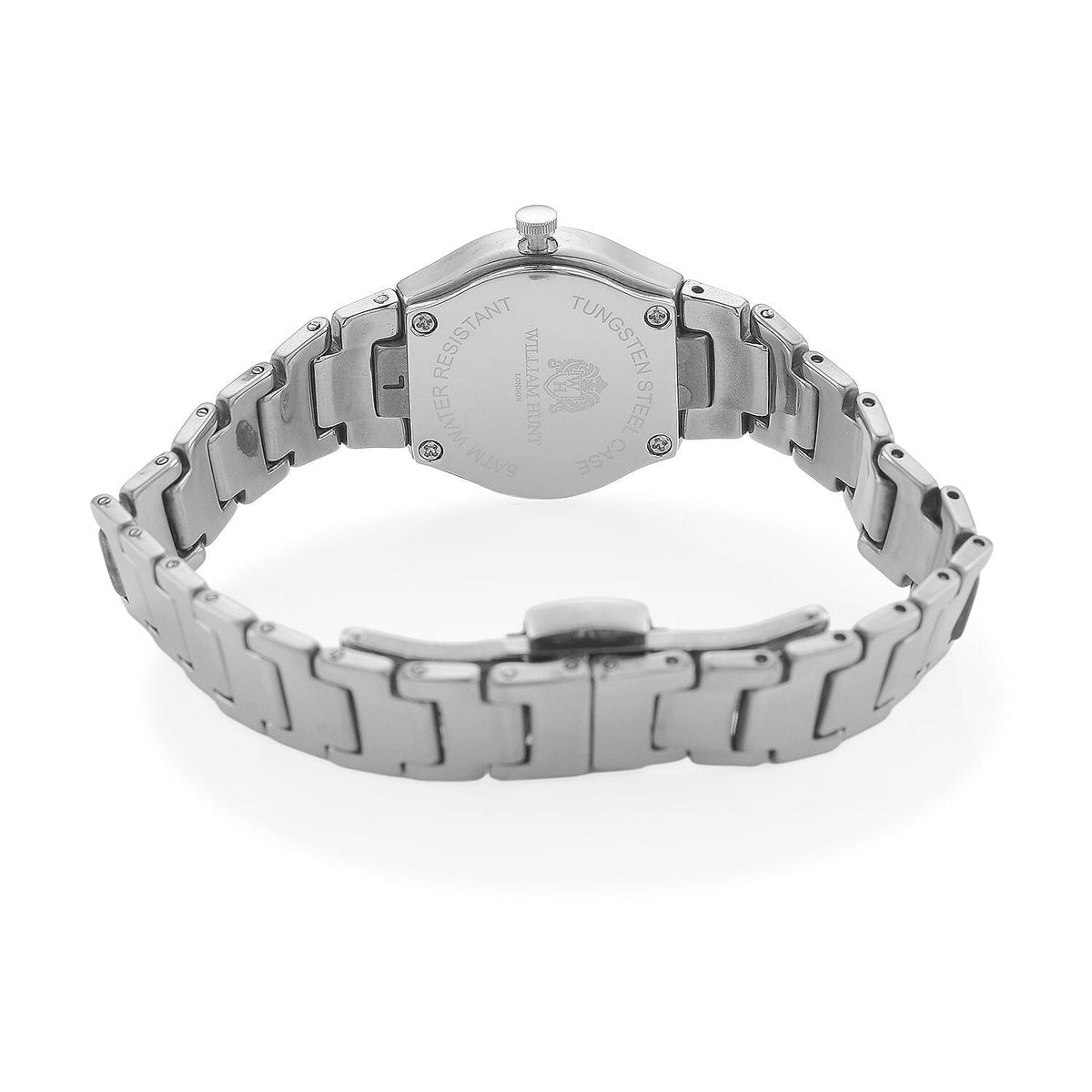 New Launch- William Hunt Lab Grown Diamond VS/EF Ladies Tungsten Carbide Case Watch - Silver V32551358 7