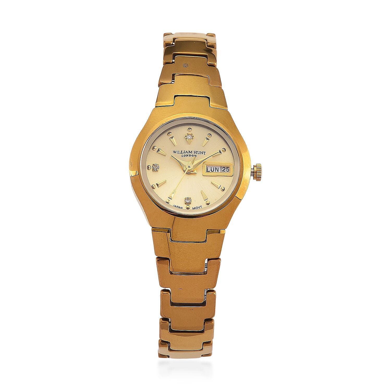 William Hunt Lab Grown Diamond Ladies Tungsten Carbide Case Watch - Gold Colour 8272755 0