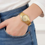 William Hunt Lab Grown Diamond Ladies Tungsten Carbide Case Watch - Gold Colour
