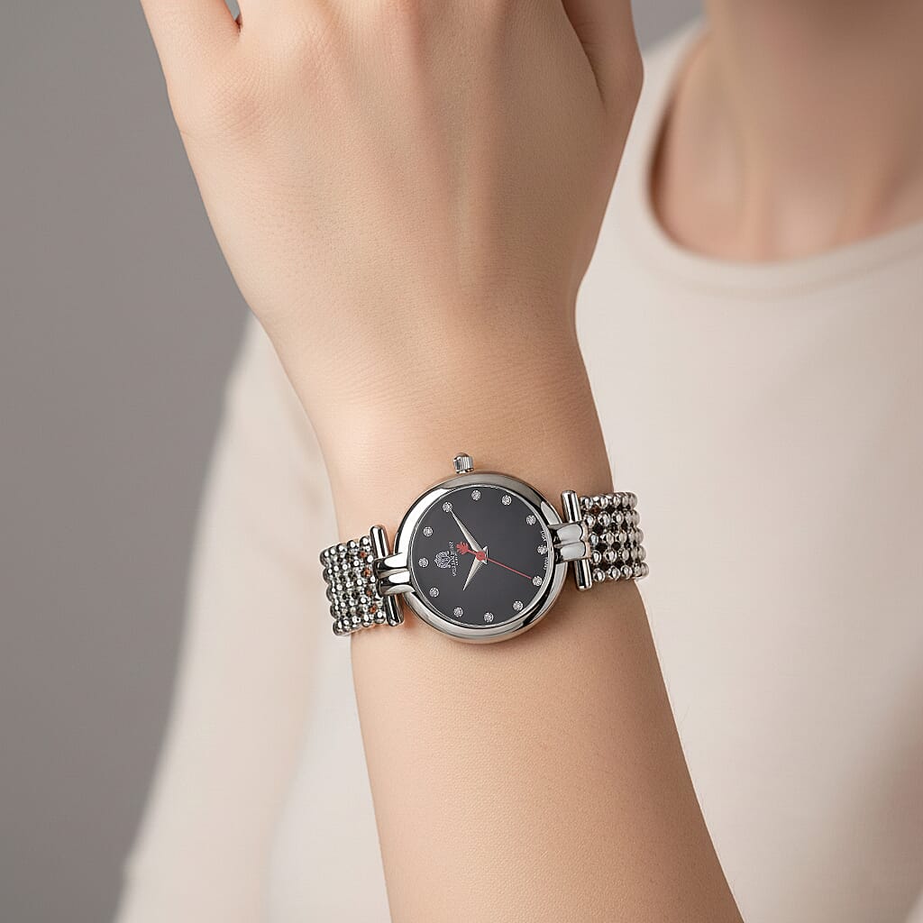 WILLIAM HUNT Limited Edition Swiss Movement Lab Grown Diamonds (VVS- E-F) Watch With 5ATM Water Resistance and Bubble Strap With Gift Box - Silver V32653337 3