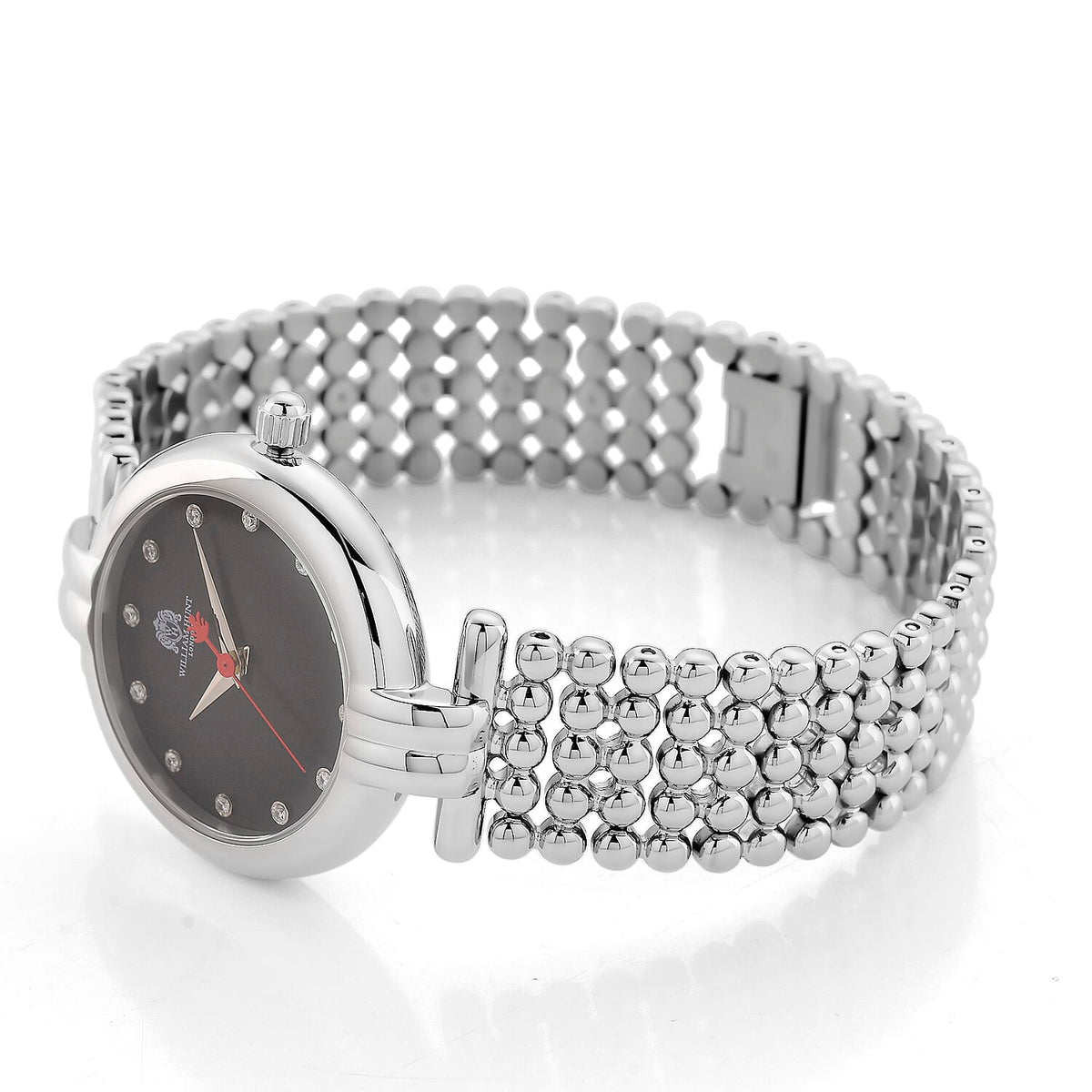 WILLIAM HUNT Limited Edition Swiss Movement Lab Grown Diamonds (VVS- E-F) Watch With 5ATM Water Resistance and Bubble Strap With Gift Box - Silver V32653337 6