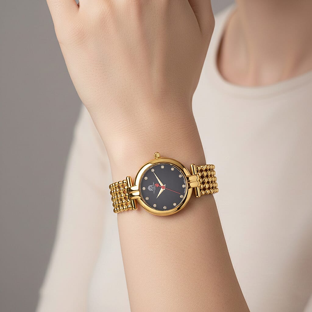 WILLIAM HUNT Limited Edition Swiss Movement Lab Grown Diamonds (VVS- E-F) Watch With 5ATM Water Resistance and Bubble Strap With Gift Box - Gold 8417252 3