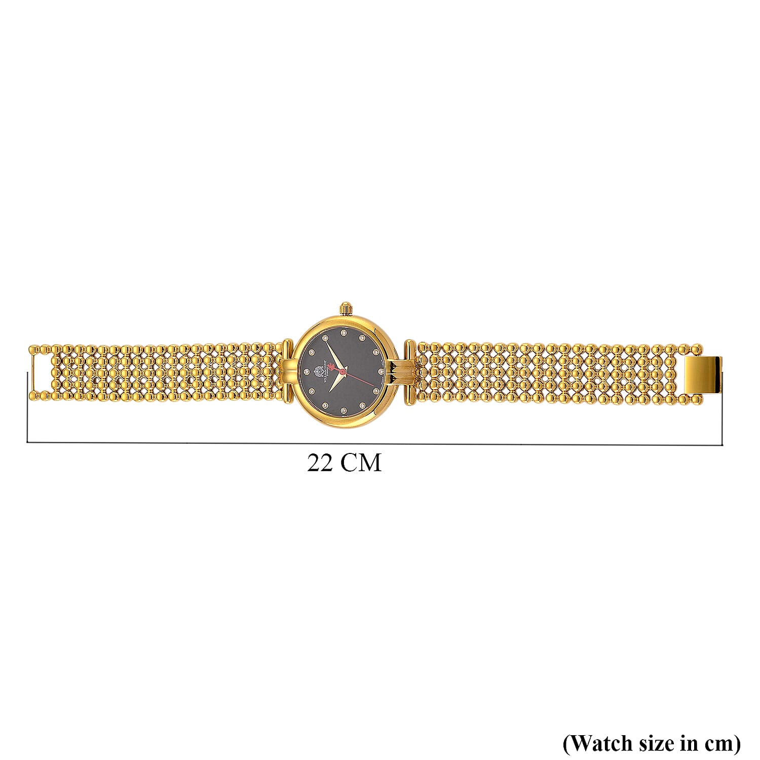 WILLIAM HUNT Limited Edition Swiss Movement Lab Grown Diamonds (VVS- E-F) Watch With 5ATM Water Resistance and Bubble Strap With Gift Box - Gold 8417252 8