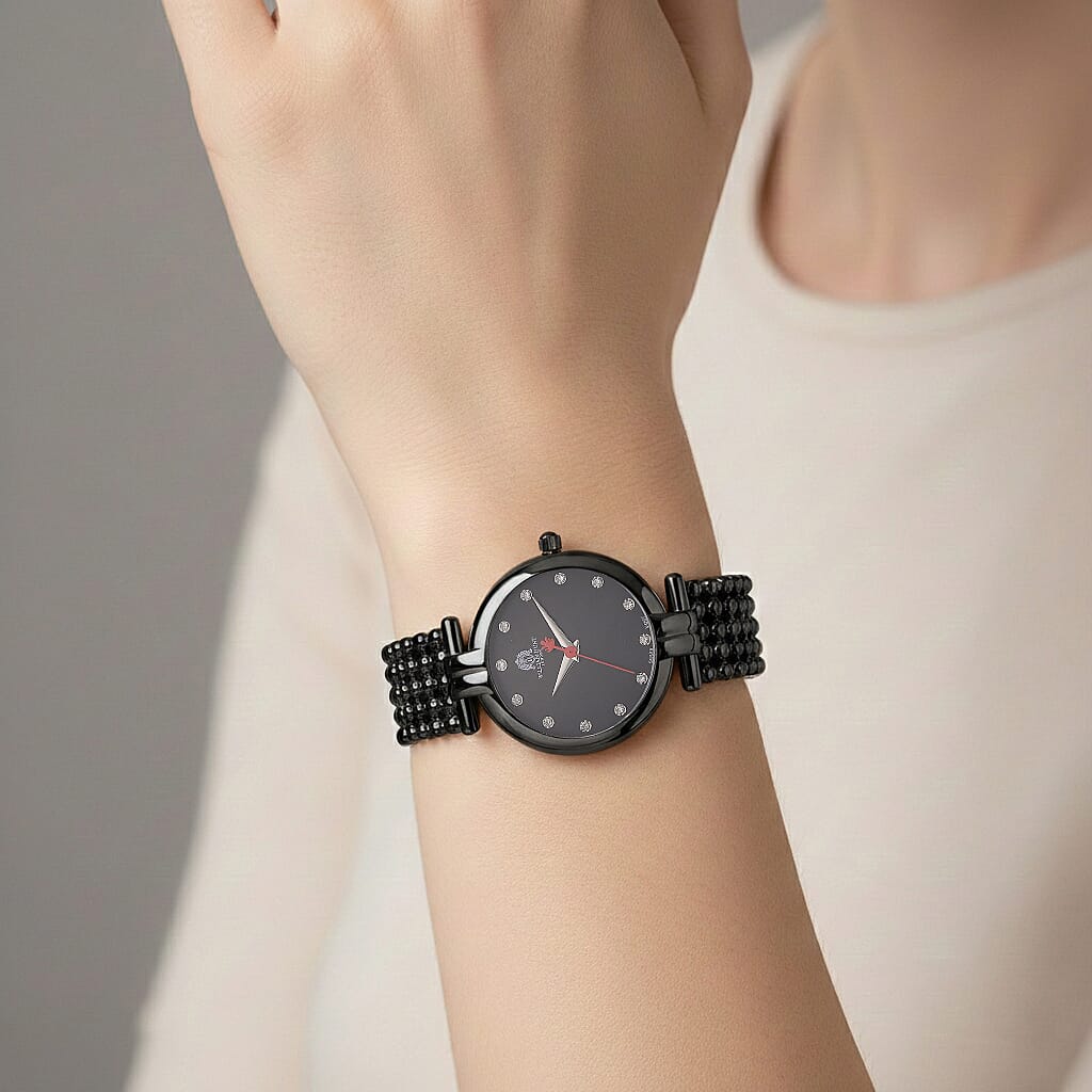 WILLIAM HUNT Limited Edition Swiss Movement Lab Grown Diamonds (VVS- E-F) Watch With 5ATM Water Resistance and Bubble Strap With Gift Box - Black V32535887 3