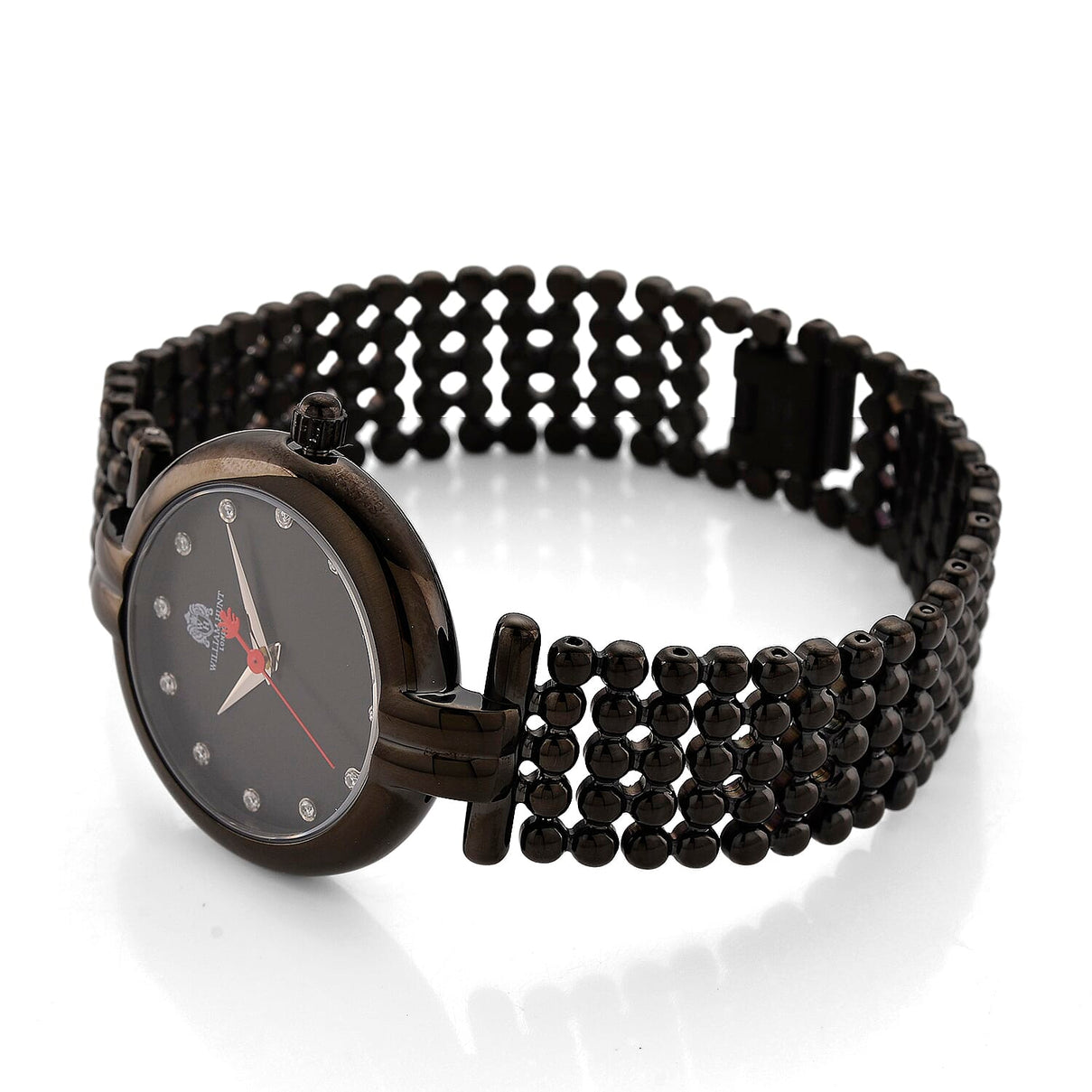 WILLIAM HUNT Limited Edition Swiss Movement Lab Grown Diamonds (VVS- E-F) Watch With 5ATM Water Resistance and Bubble Strap With Gift Box - Black V32535887 6