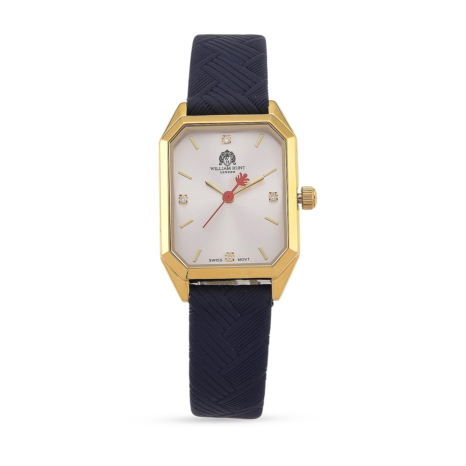 Mother's Day Gift Idea- William Hunt London Legacy Lab Grown Diamond (VVS E-F) 5ATM Water Resistance Watch with Genuine Leather Strap, Swiss Movement 8414795 0