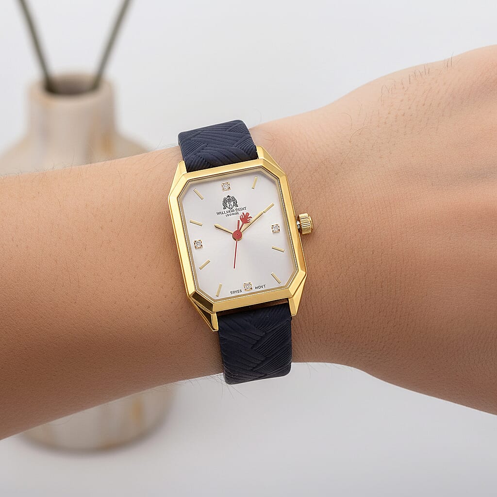 Mother's Day Gift Idea- William Hunt London Legacy Lab Grown Diamond (VVS E-F) 5ATM Water Resistance Watch with Genuine Leather Strap, Swiss Movement 8414795 3