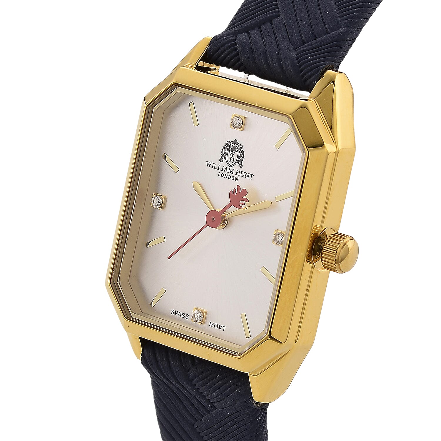 Mother's Day Gift Idea- William Hunt London Legacy Lab Grown Diamond (VVS E-F) 5ATM Water Resistance Watch with Genuine Leather Strap, Swiss Movement 8414795 4