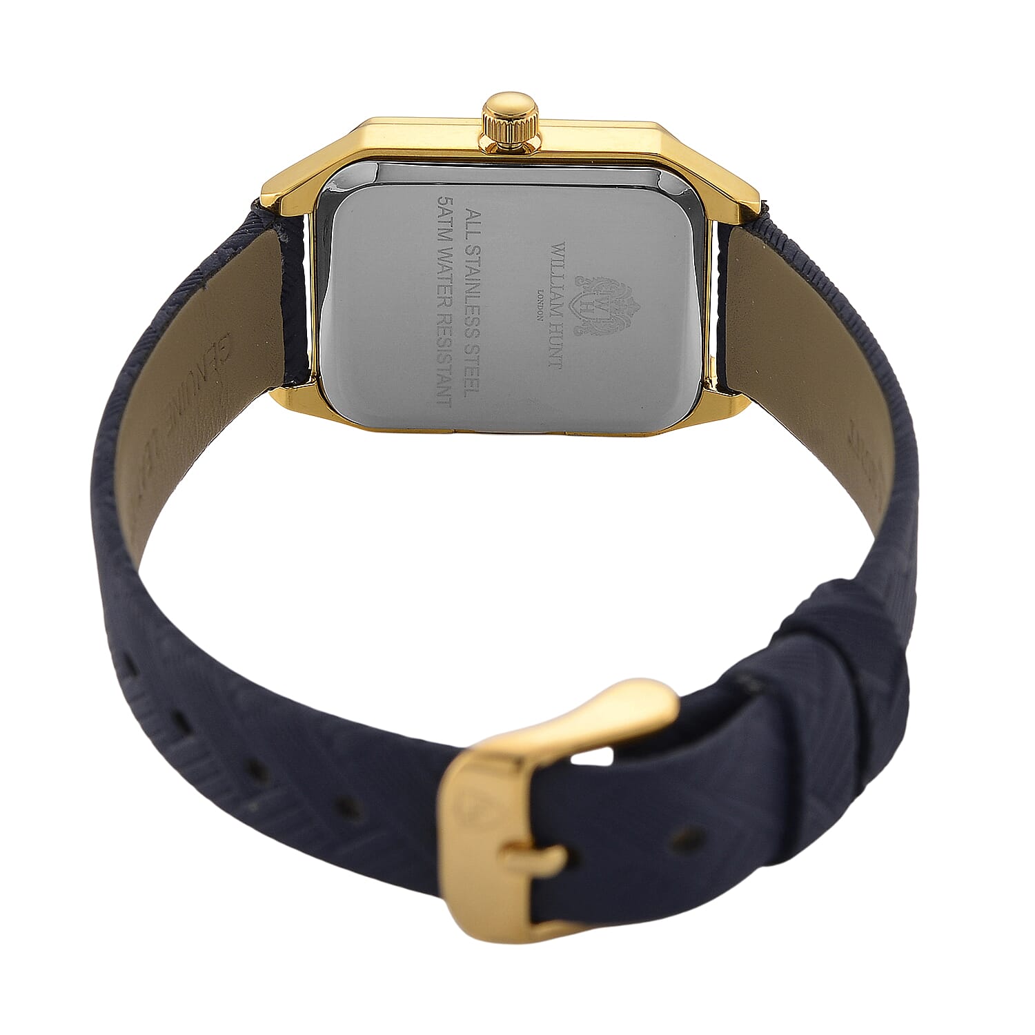 Mother's Day Gift Idea- William Hunt London Legacy Lab Grown Diamond (VVS E-F) 5ATM Water Resistance Watch with Genuine Leather Strap, Swiss Movement 8414795 7