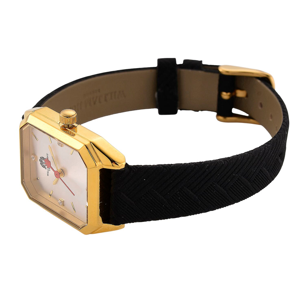 William Hunt London Legacy Lab Grown Diamond (VVS E-F) 5ATM Water Resistancy Watch with Genuine Leather Strap  Swiss Movement- Black