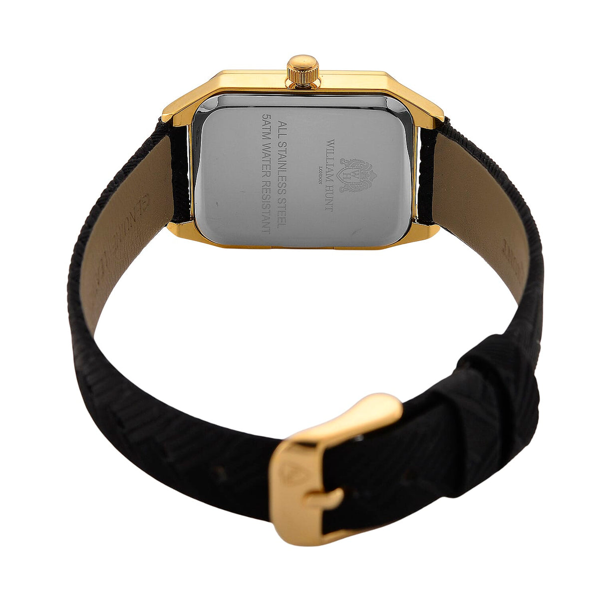 Mother's Day Gift Idea- William Hunt London Legacy Lab Grown Diamond (VVS E-F) 5ATM Water Resistance Watch with Genuine Leather Strap, Swiss Movement 8414796 6