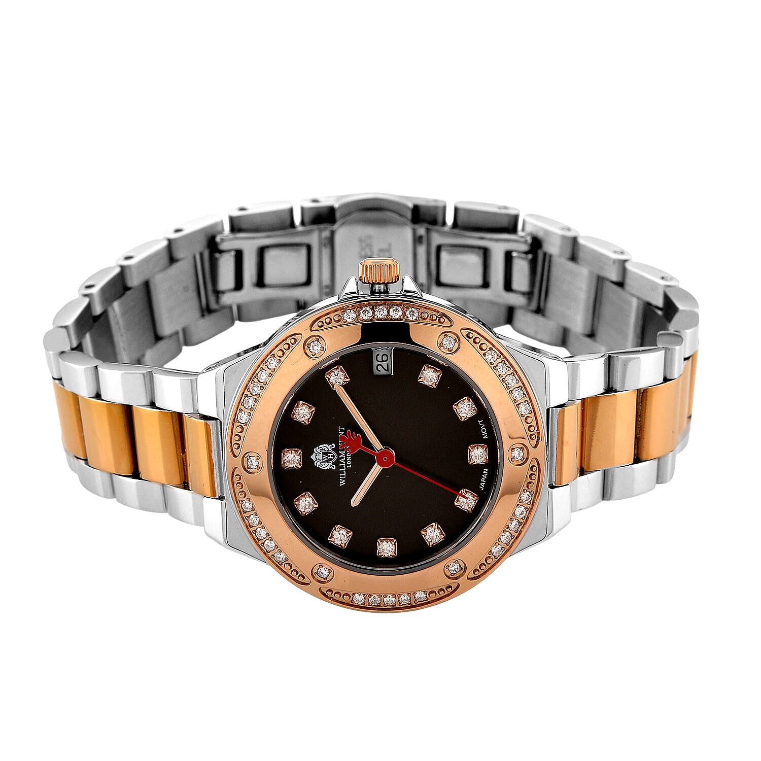 William Hunt London Legacy Moissanite Watch With Japanese Miyota Movement, 5 ATM Water Resistance, Calendar Function Presented in a Gift Box - Black 8431547 5