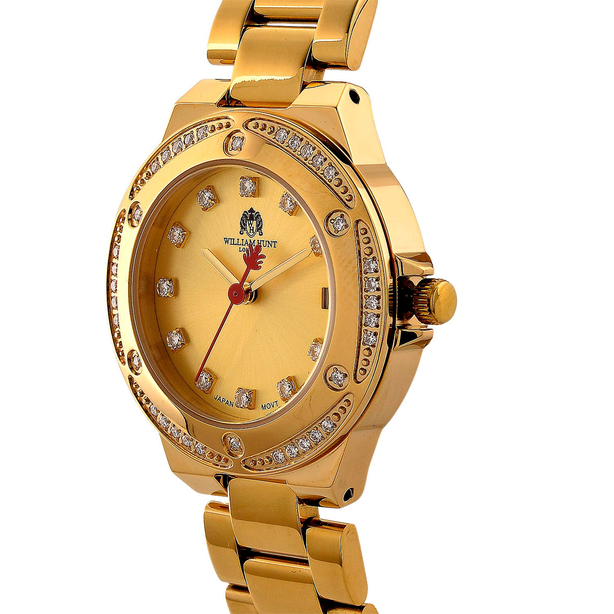 William Hunt London Legacy Moissanite Watch With Japanese Miyota Movement, 5 ATM Water Resistance, Calendar Function Presented in a Gift Box - Gold 8431548 4