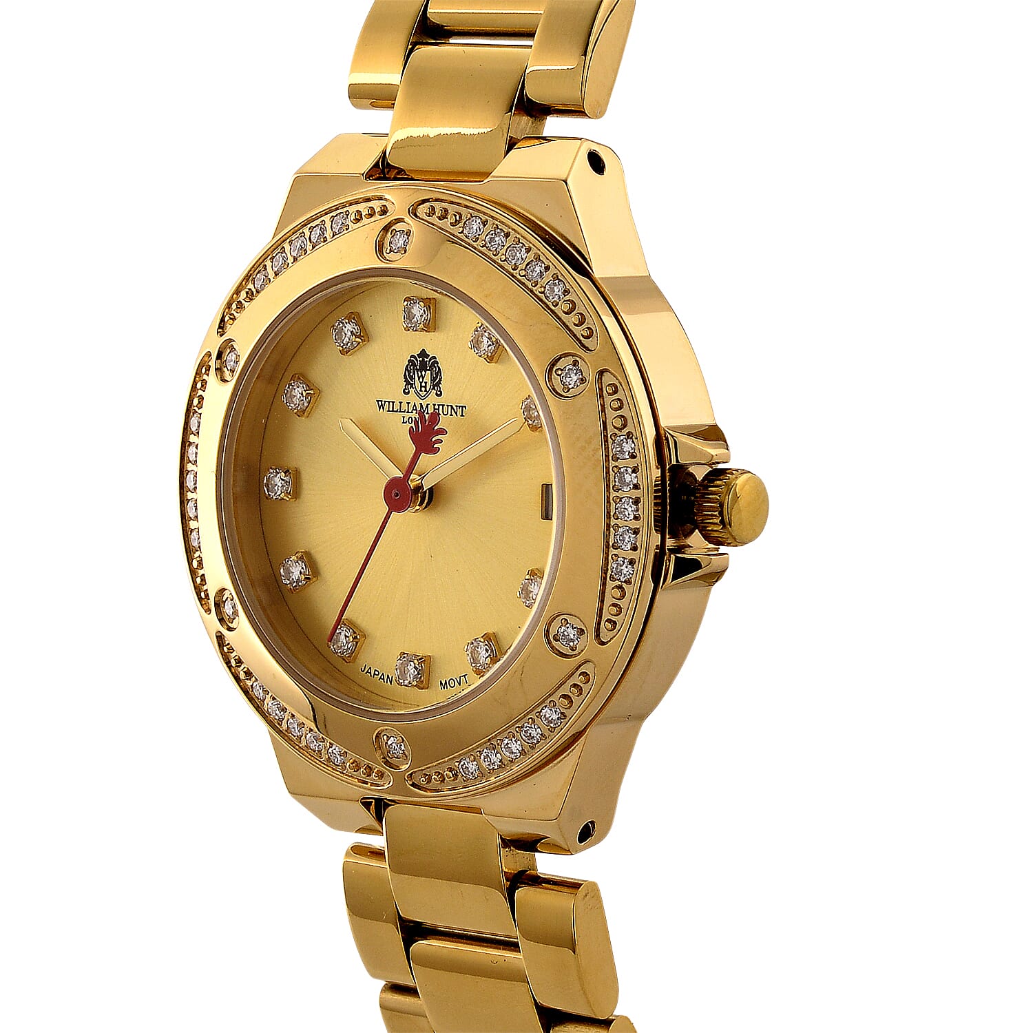 William Hunt London Legacy Moissanite Watch With Japanese Miyota Movement, 5 ATM Water Resistance, Calendar Function Presented in a Gift Box - Gold 8431548 4