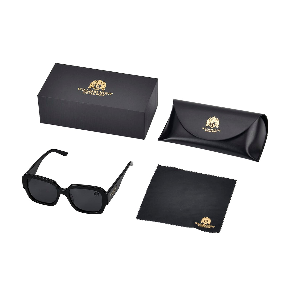 William Hunt-SAVILE ROW Sunglasses Polarized Lens UV 400 Protection - Black 7704672 0