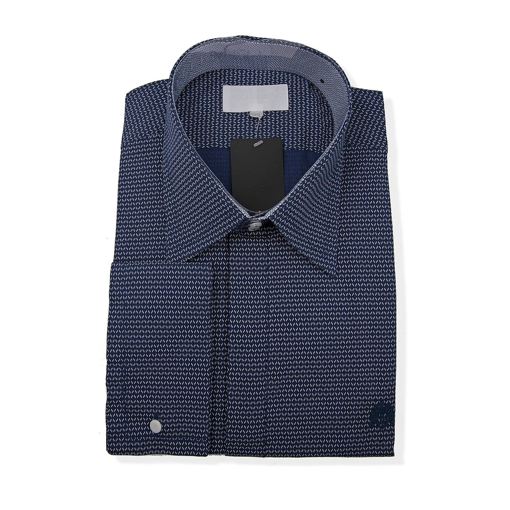 William Hunt Saville Row Forward Point Collar Dark Blue with White Shirt Size 16