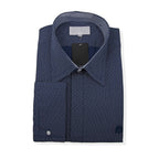 William Hunt Saville Row Forward Point Collar Dark Blue with White Shirt Size 16