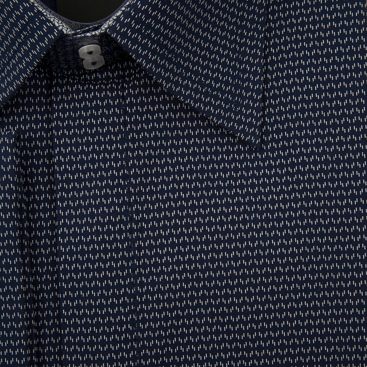 William Hunt Saville Row Forward Point Collar Dark Blue with White Shirt Size 16 3386207 1