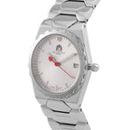 William Hunt Swiss Movement Diamond Studded Ladies Watch with White Dial and Silver and Silver Tone