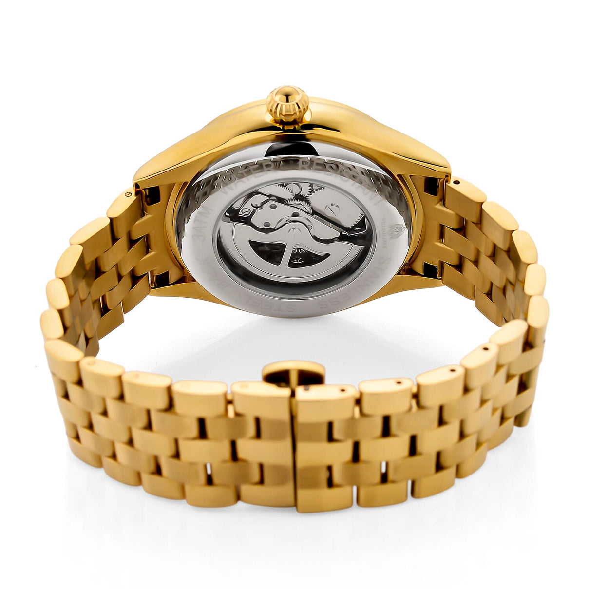 William Hunt Limited Edition Celestial Constellation Automatic Movt Watch With Rotating Globe 3ATM Water Resistancy Presented in a Gift Box - Gold Green 8351520 7