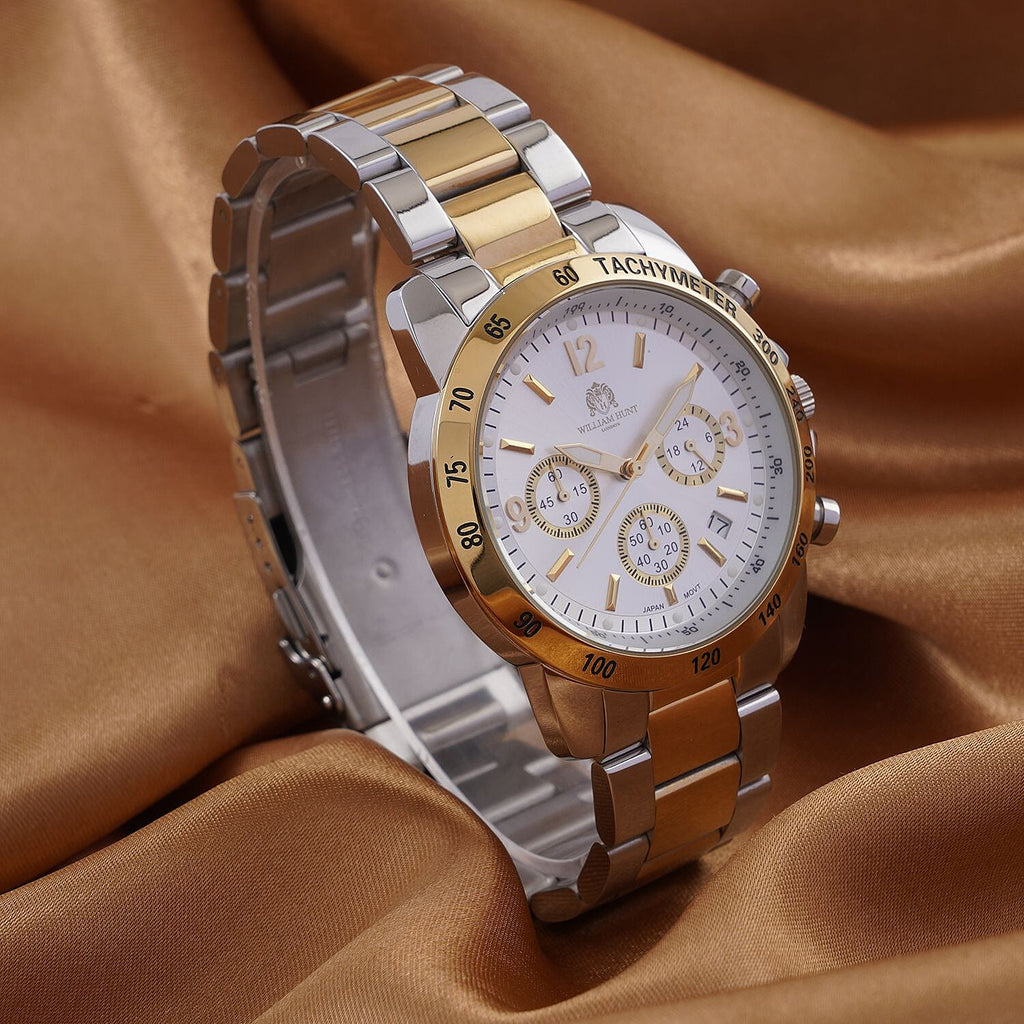 Limited Edition Exclusive William Hunt London Legacy Watch, 5ATM Water Resistancy & Date Function Presented in a Gift Box - Grey