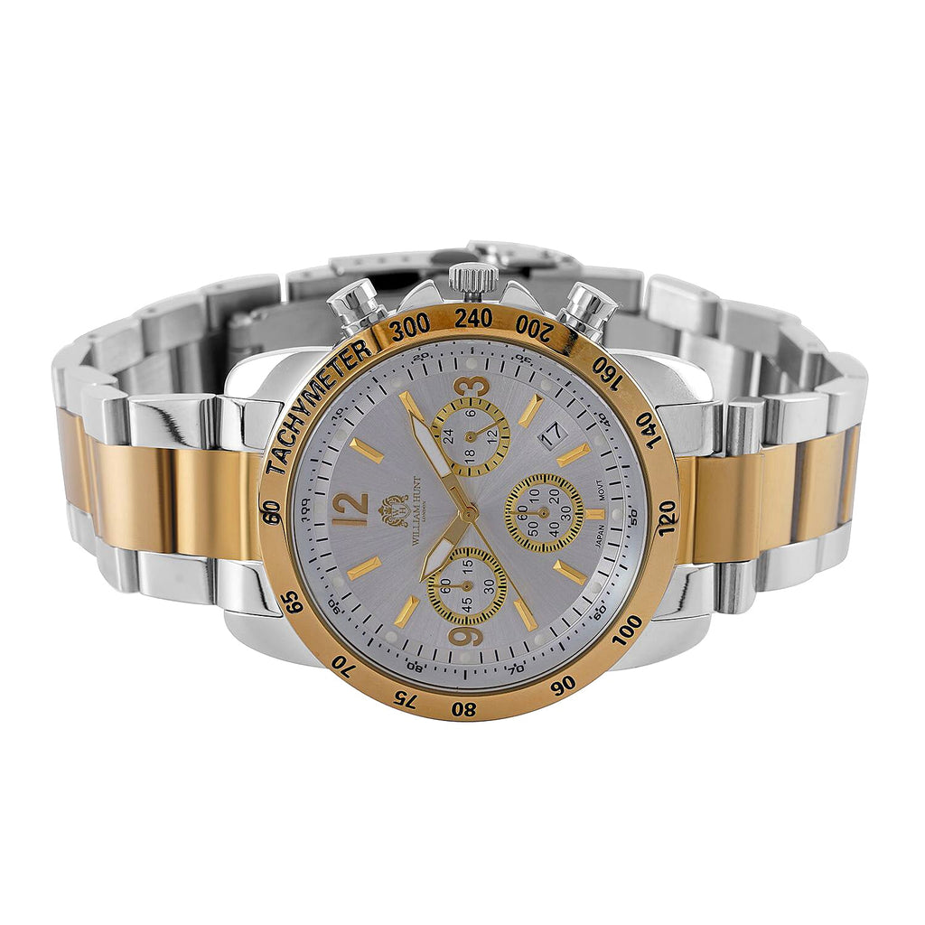 Limited Edition Exclusive William Hunt London Legacy Watch, 5ATM Water Resistancy & Date Function Presented in a Gift Box - Grey