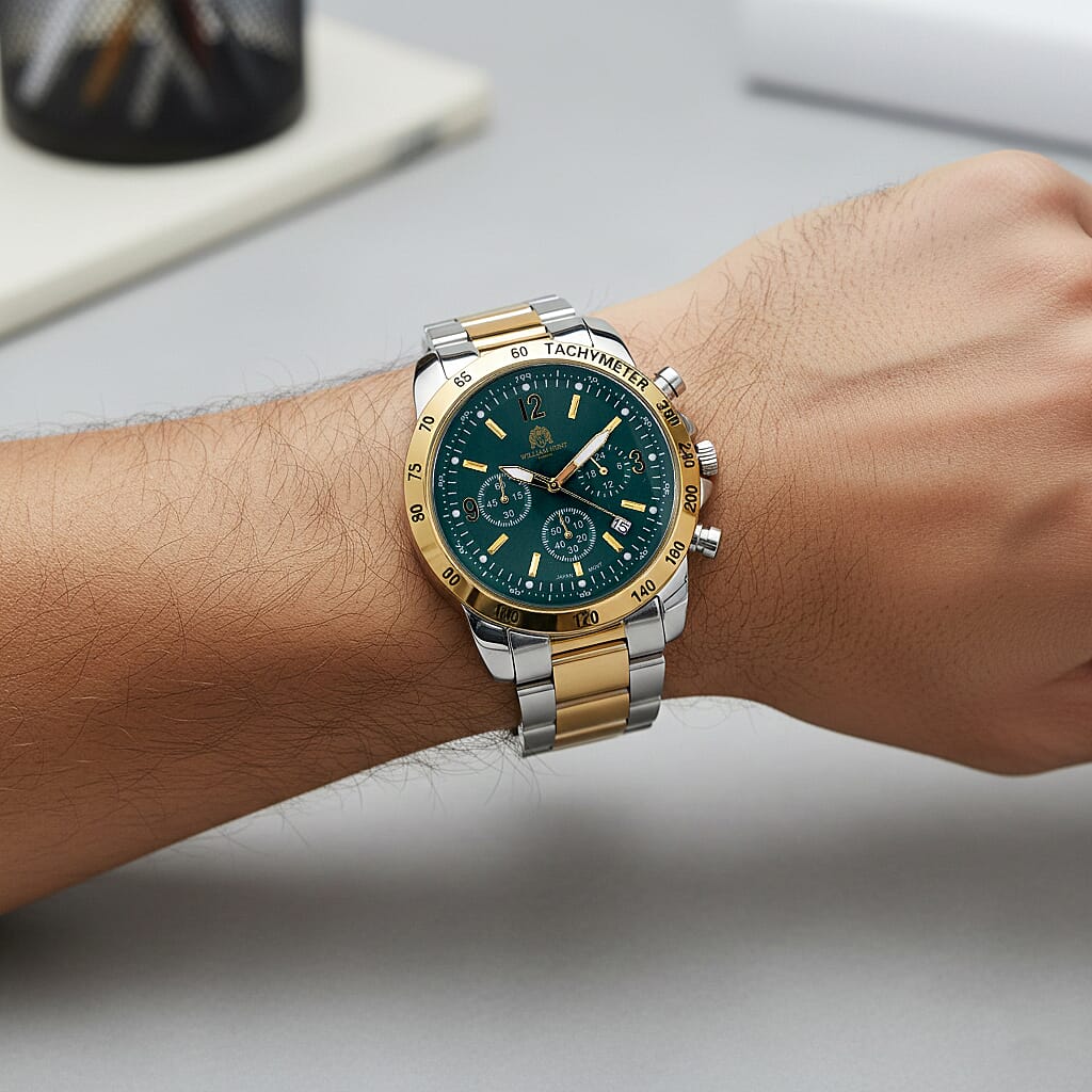 Limited Edition Exclusive William Hunt London Legacy Watch, 5ATM Water Resistancy &amp; Date Function Presented in a Gift Box - Green V32516170 3