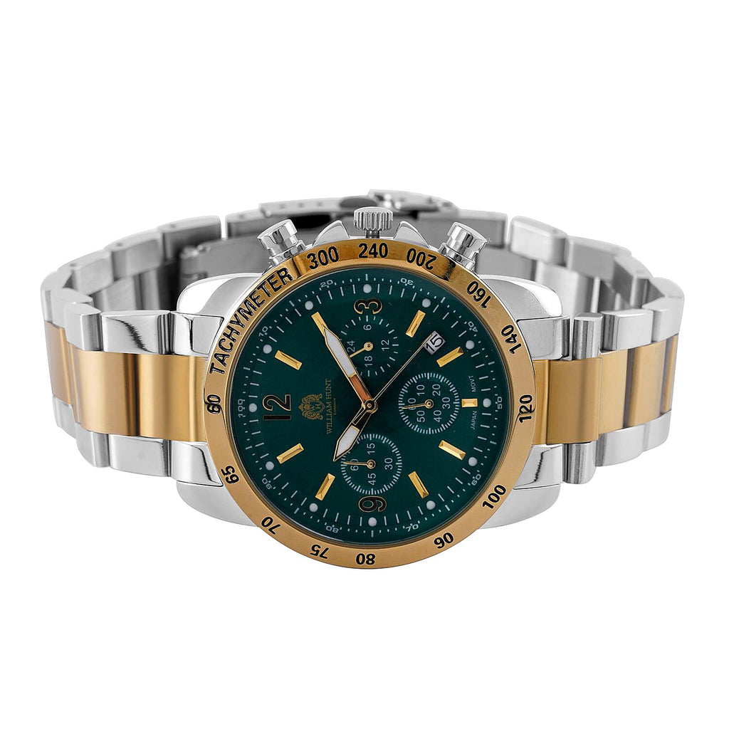 Limited Edition Exclusive William Hunt London Legacy Watch, 5ATM Water Resistancy & Date Function Presented in a Gift Box - Green