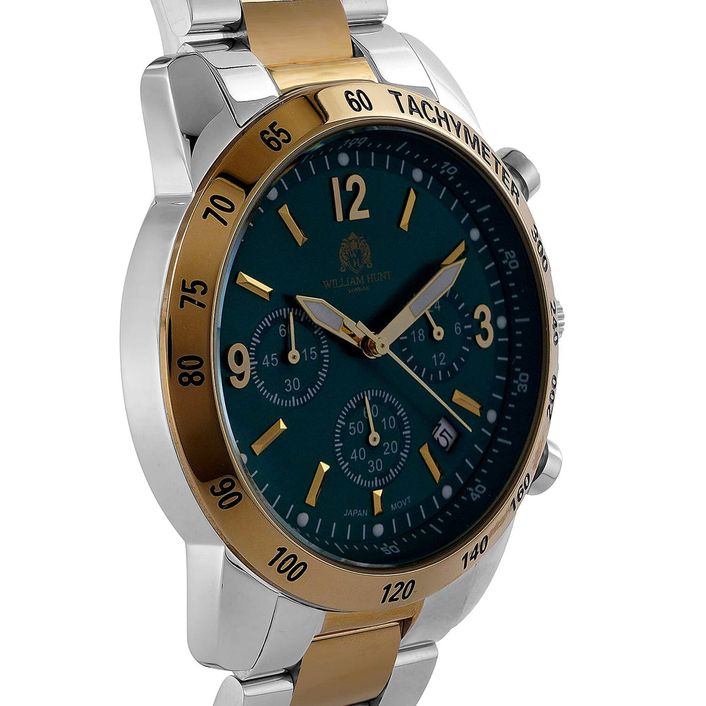 Limited Edition Exclusive William Hunt London Legacy Watch, 5ATM Water Resistancy & Date Function Presented in a Gift Box - Green