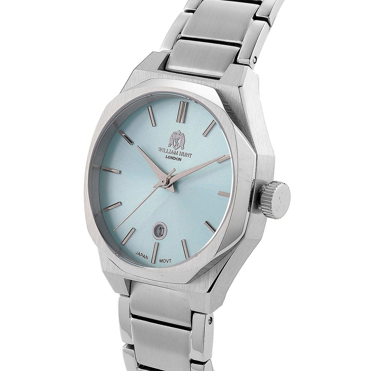 William Hunt Limited Edition Japanese Miyota Movement 5 ATM Water Resistant Watch With Date Function &amp; Presentation Box - Teal V32629688 6