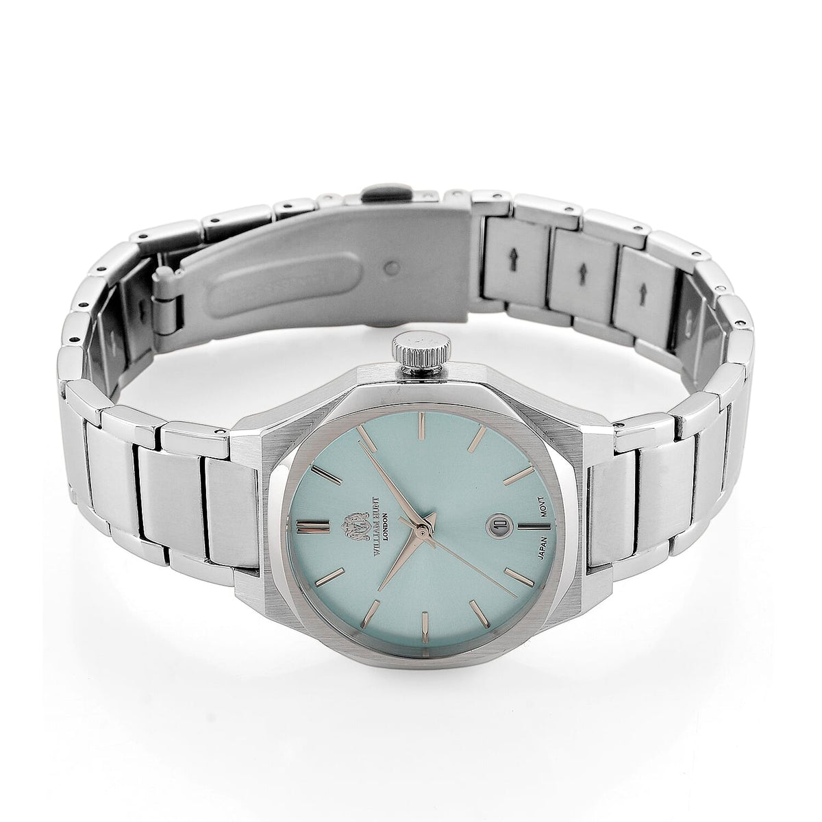 William Hunt Limited Edition Japanese Miyota Movement 5 ATM Water Resistant Watch With Date Function &amp; Presentation Box - Teal V32629688 5