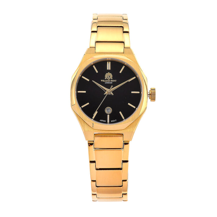 William Hunt Miyota Japanese Movement With Date Function Black Sunray Dial Watch - Black 8486535 1