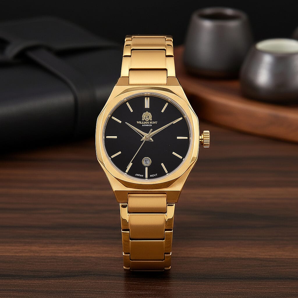 William Hunt Miyota Japanese Movement With Date Function Black Sunray Dial Watch - Black 8486535 2