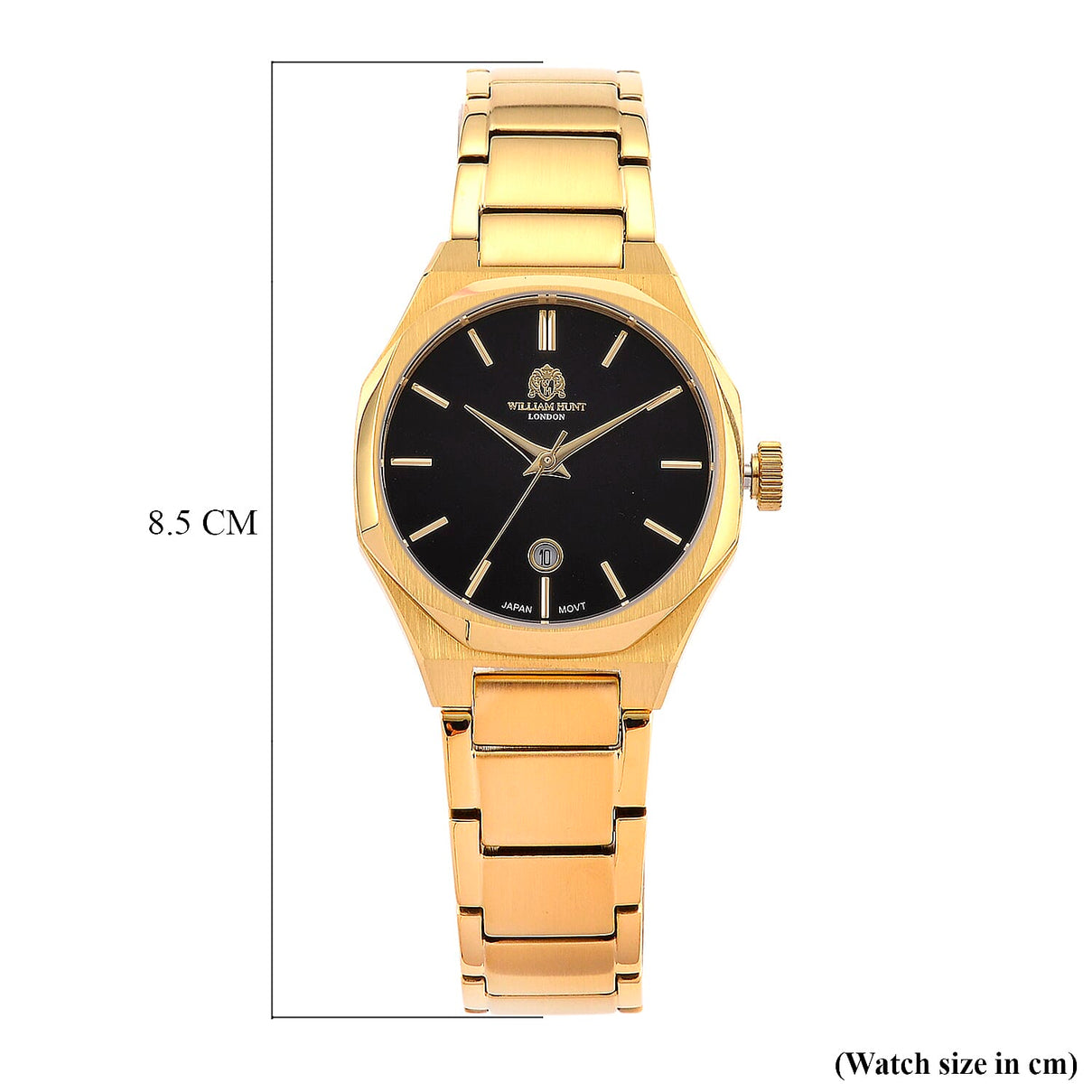 William Hunt Miyota Japanese Movement With Date Function Black Sunray Dial Watch - Black 8486535 9