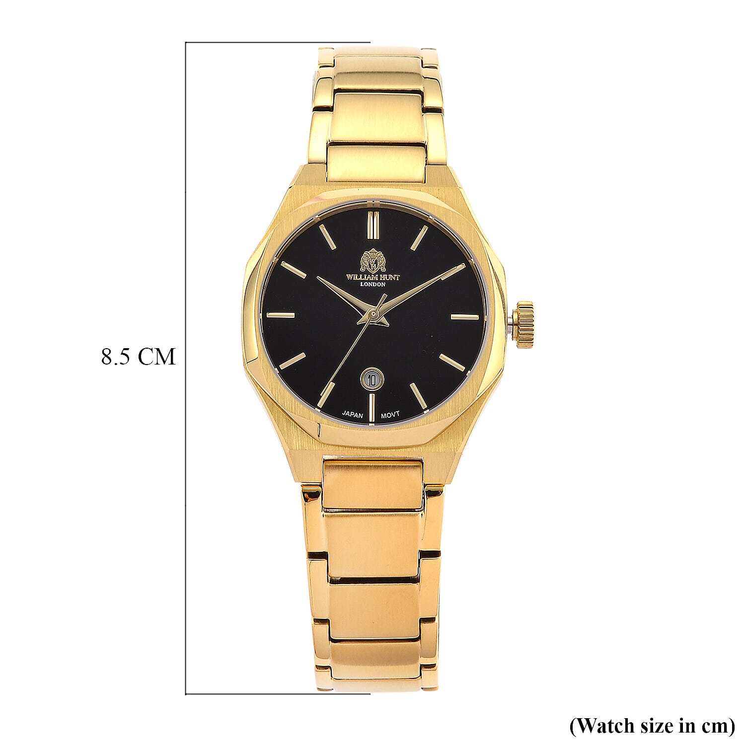William Hunt Miyota Japanese Movement With Date Function Black Sunray Dial Watch - Black 8486535 9