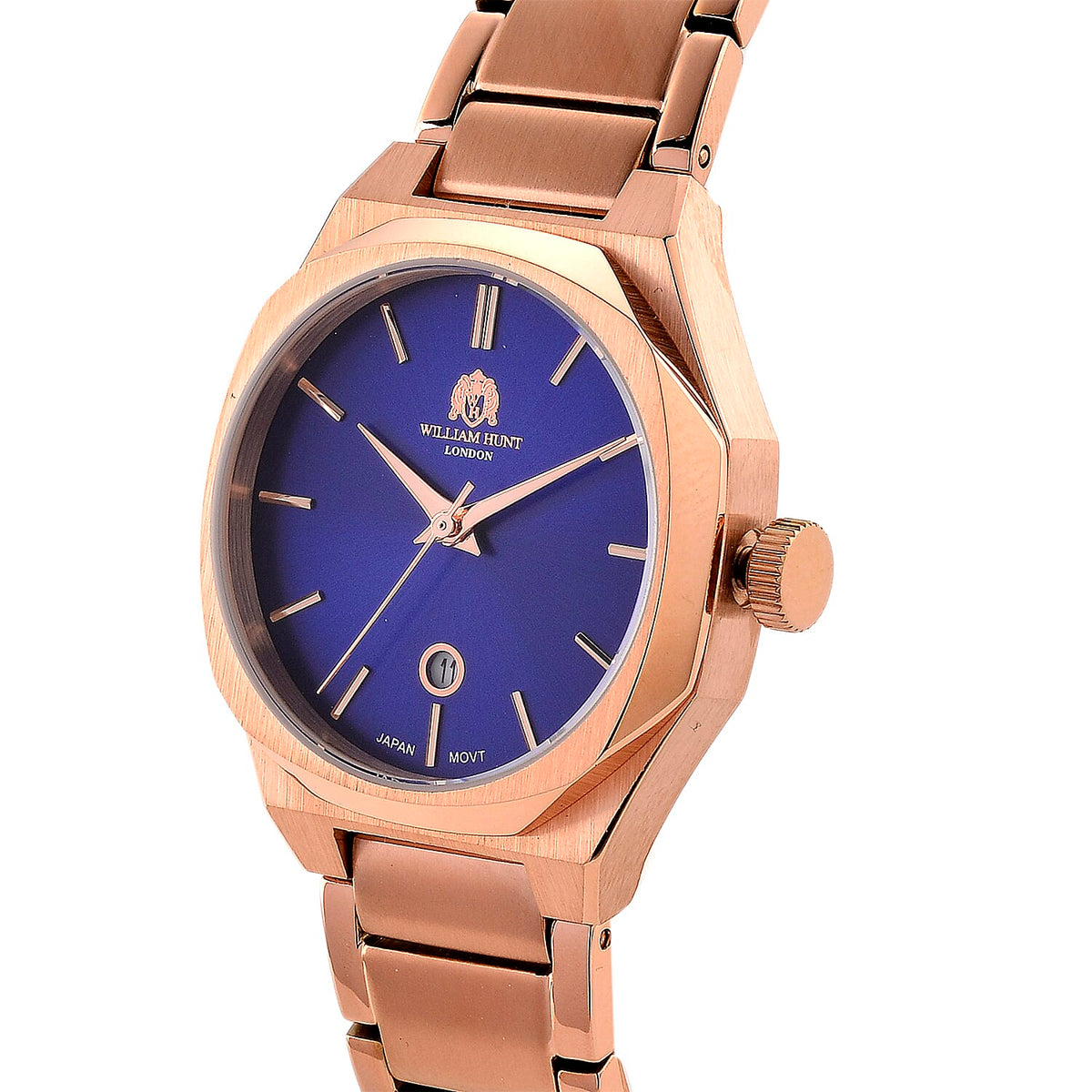 William Hunt Limited Edition Japanese Miyota Movement 5 ATM Water Resistant Watch With Date Function &amp; Presentation Box - Blue 8486538 6