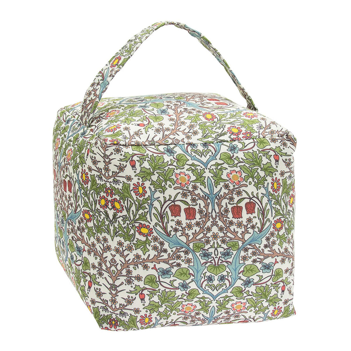 William Morris Printed Cube Shaped Blackthorn Doorstop (Size 17 Cm) 7328441 0