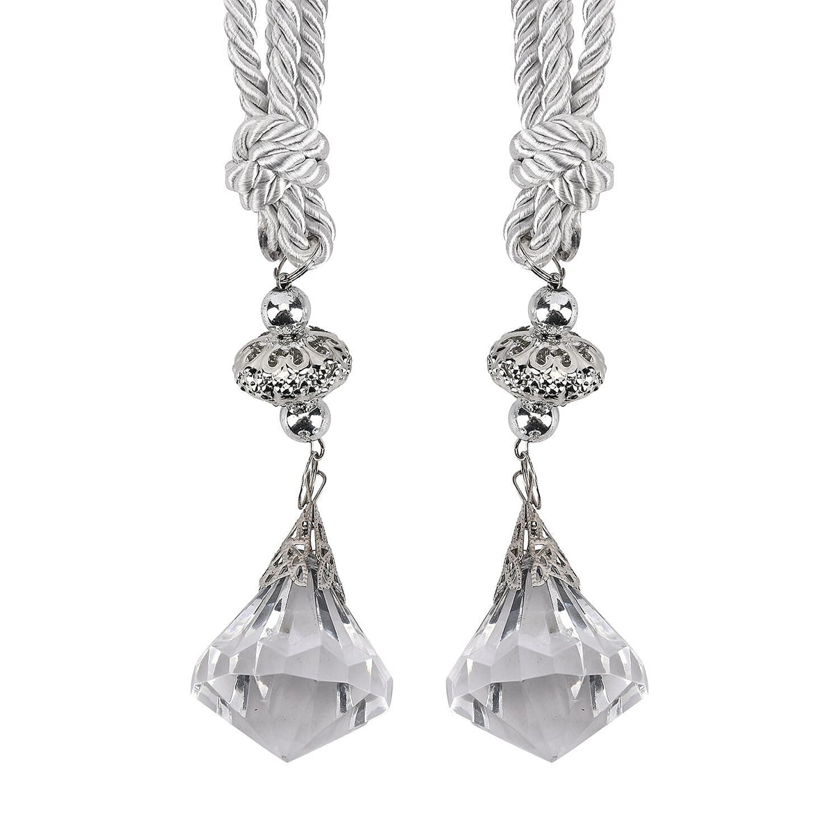 Set of 2 Diamond Drop Magnetic Curtain Tiebacks 7572806 1