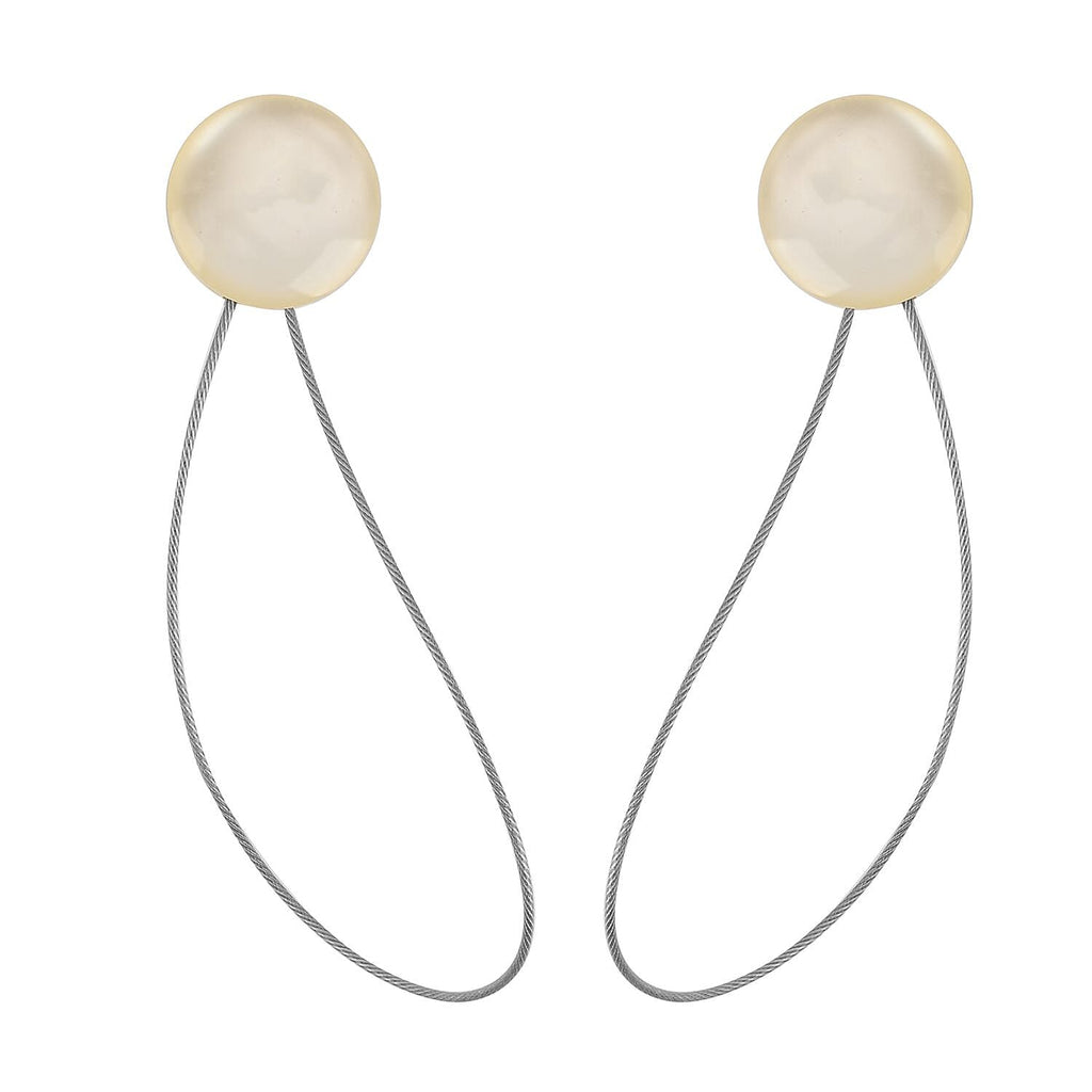 Set of 2 - Stainless Steel Curtain Tieback with Magnetic Lock - Gold