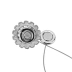 Set of 2 - Stainless Steel Curtain Tieback with Magnetic Lock - Pearl