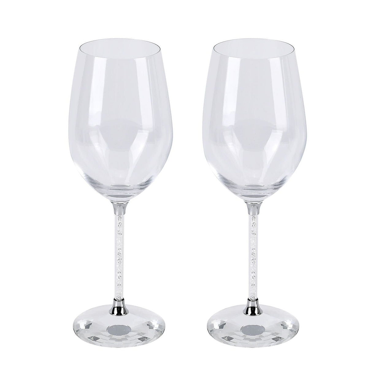 Set of 2 Wine Glass with Crystals Filled (Size 24x6x8 cm) 7591387 0