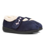 Winter Fashion Closeout - Jo & Joe Ladies Slipper (Size 4) - Navy