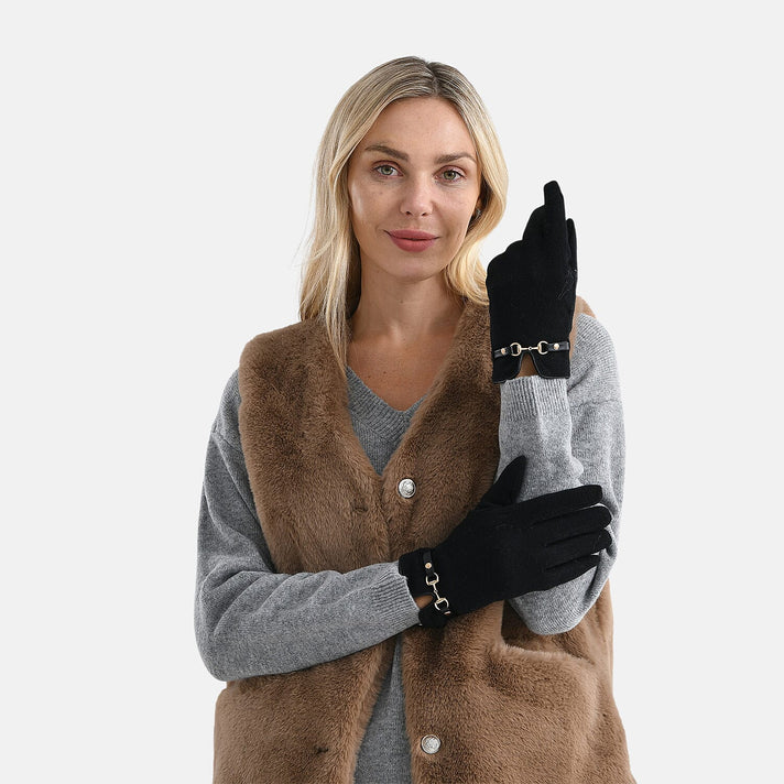Winter Must-Have - Cashmere Touch Screen Gloves - Black 7733416 2