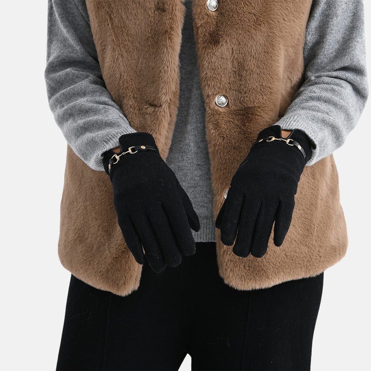 Winter Must-Have - Cashmere Touch Screen Gloves - Black V32648827 4