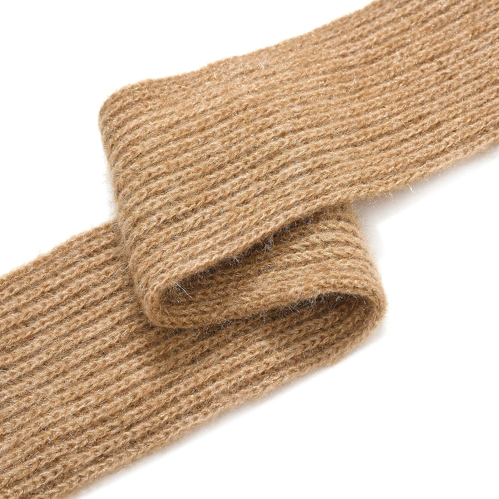 Winters Must Buy - Solid Beanie Cozy Cap and Scarf Set - Brown